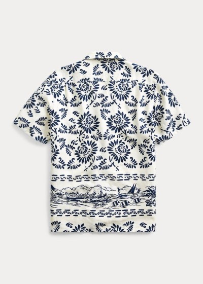 Camisa Ralph Lauren Print Linen Camp Homem 64013-DQKH